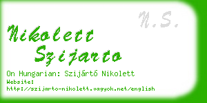 nikolett szijarto business card